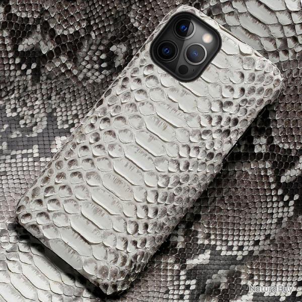 Coque iPhone Serpent Veritable Python-Ventre Naturel-iPhone 11