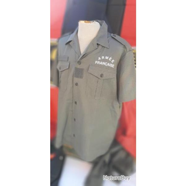 Arm�e Fran�aise - Chemise manche courte - Taille XL - Taille 43/44