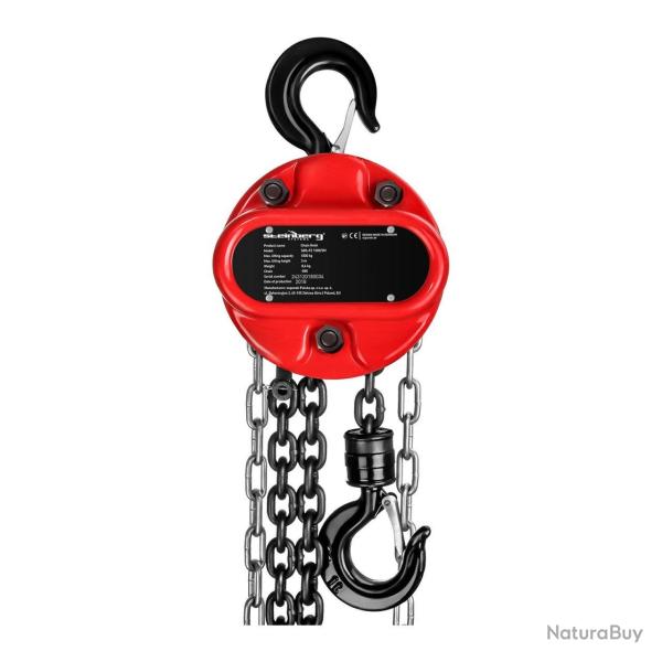 Palan treuil � cha�ne levage manutention - 1 000 kg - 3 m 14_0002618