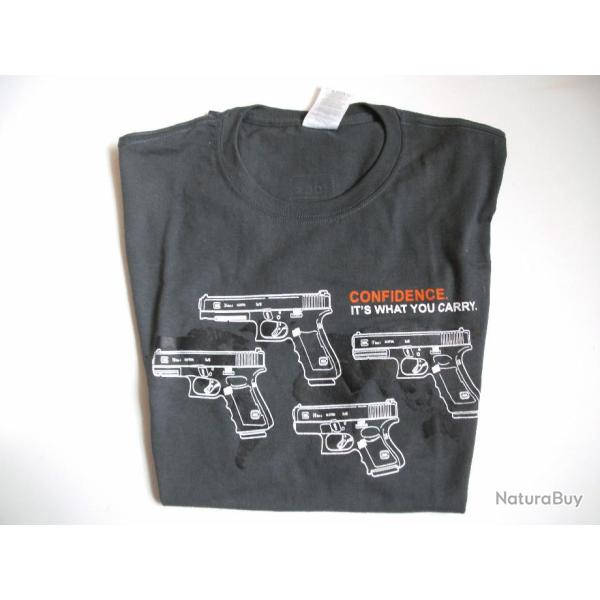 TEE SHIRT GLOCK CONFIDENCE GRIS