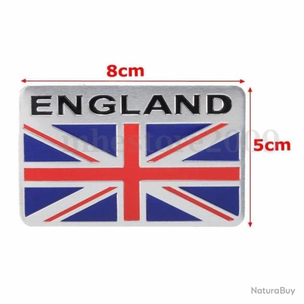 DRAPEAU Amricain ou Anglais en mtal autocollant intact neuf JEEP WILLYS FORD Ranger ou MUSTANG ?