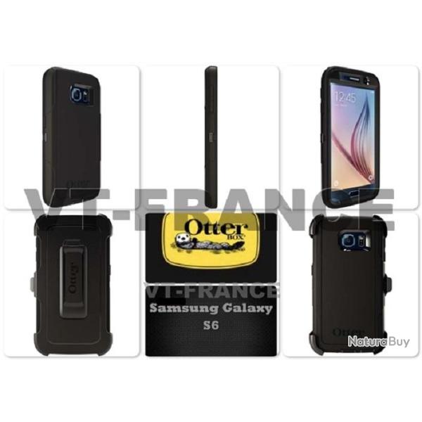 Coque Anti Choc OtterBOX Defender pour Samsung, Smartphone: Galaxy S6 Noir