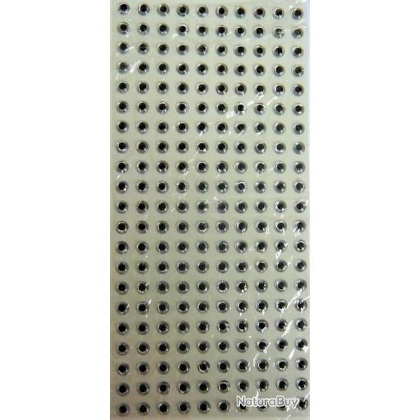 oeil holographique diametre 3 mm argent�