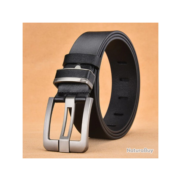 Ceinture en cuir PU - Noir