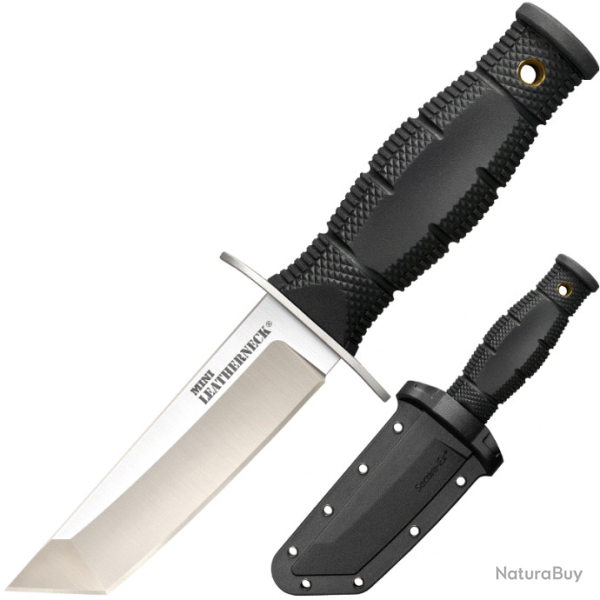 Couteau Cold Steel Mini Leatherneck Tanto Lame Acier 8Cr13MoV Manche Kray-Ex Etui Secure-Ex CS39LSAA