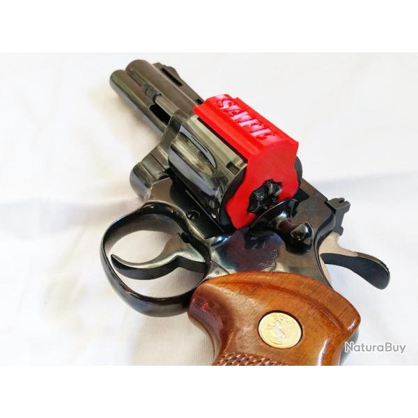 Drapeau tmoin de chambre vide ROUGE pour revolver Colt Python 357