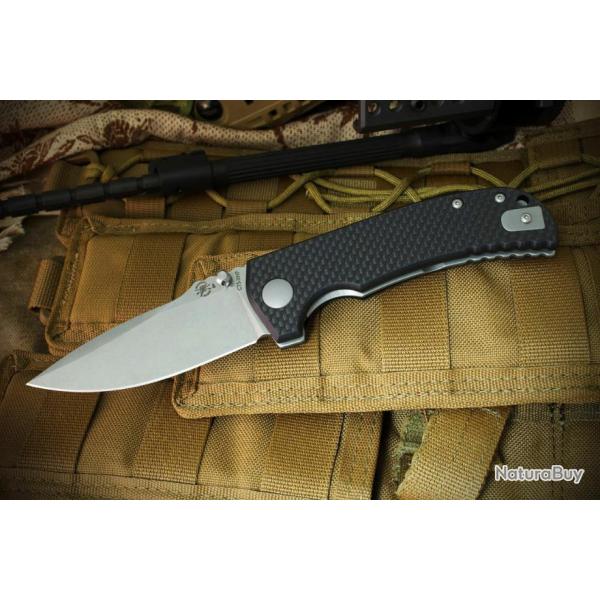 Couteau Spartan Blades Astor Lame Acier CTS-XHP Manche FCarbone/G10 Linerlock Clip SFBL8CF