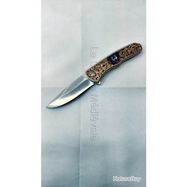 COUTEAU TACTIQUE LOUP FEROCE 3D