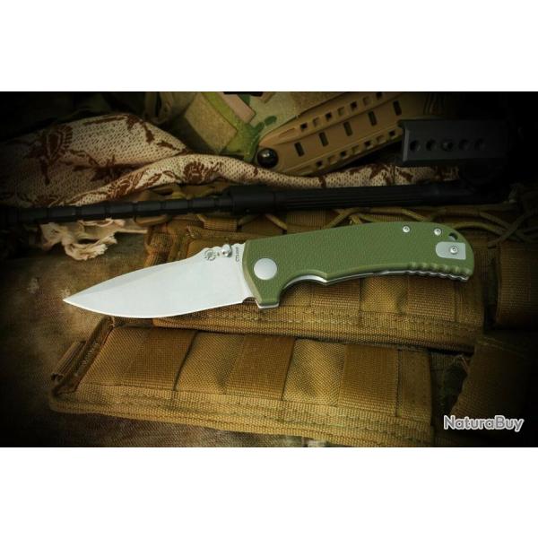 Couteau Spartan Blades Astor Lame Acier CTS-XHP Manche Green G10 Linerlock Clip SFBL8GR