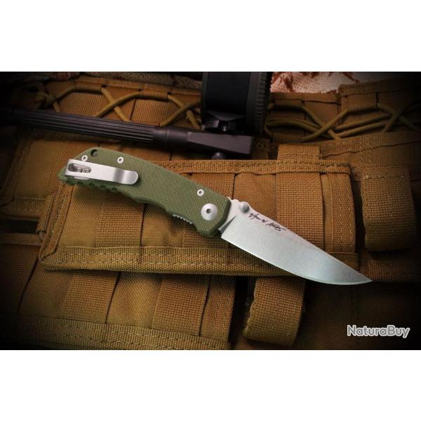 Couteau Spartan Blades Talos Lame Acier CTS-XHP Manche Green G10 Linerlock Clip SFBL7GR