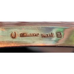 Coupe en Cristal  socle en argent massif avec poin&ccedil;ons-