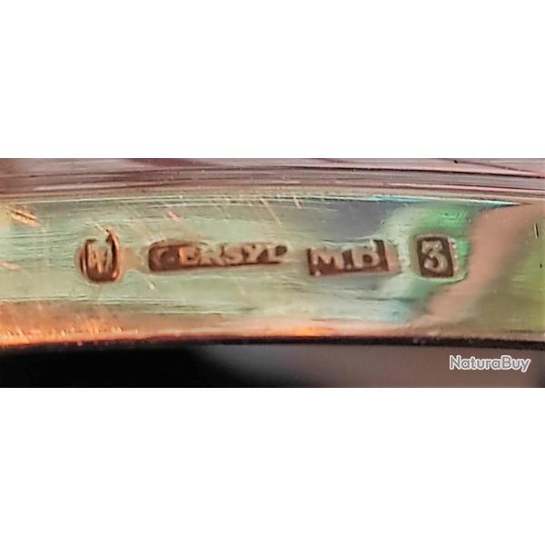 Coupe en Cristal  socle en argent massif avec poin�ons-