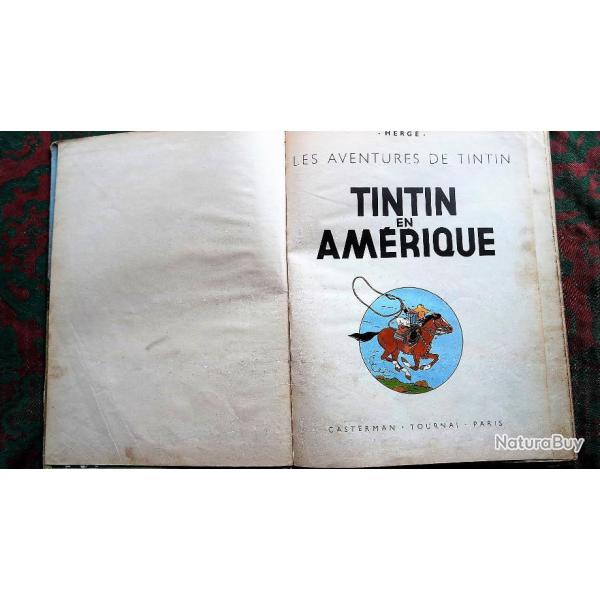 Tintin en Am�rique 1947 .. ( Livr� par Happy post 11�)