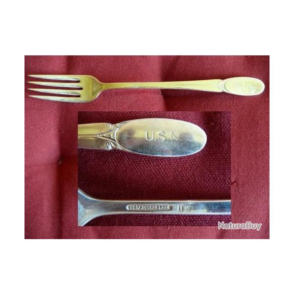 RARE Fourchette US NAVY 1847 ROGERS BROS USN military fork USA couvert militaria WW2  Pi�ce rare !