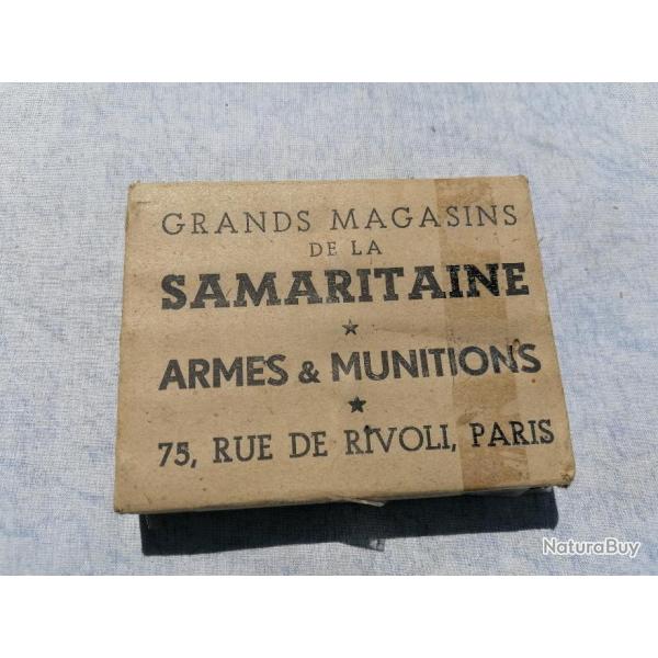 Boite de cartouche de collection LA SAMARITAINE poudre T cal 16 douilles carton