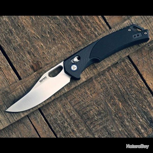Couteau SRM Knives 9201 Ambi Lock Lame D2 Manche G10 Clip SRM9201