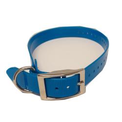 collier fluo GRAVE tpu us biothane 25 mm pour chien bleu clair