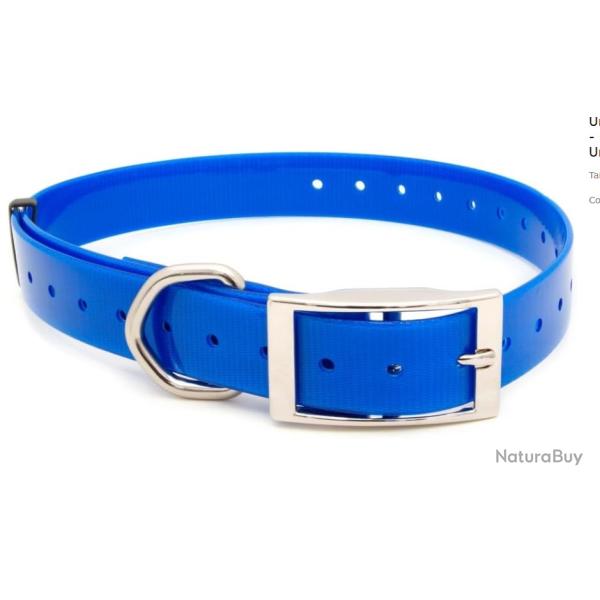 collier fluo tpu us biothane 25 mm pour chien bleu fonc�e