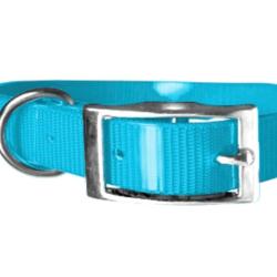 collier fluo tpu us biothane 25 mm pour chien bleu clair