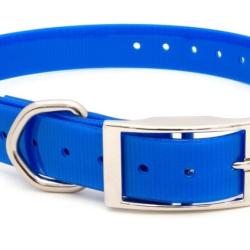 collier fluo tpu us biothane 19 mm pour chien bleu foncée