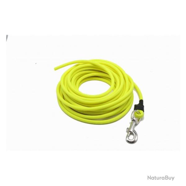 Longe  synth�tiques ronde pour chien 10M x 8mm TPU PVC  jaune