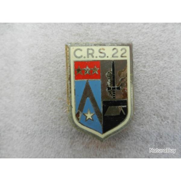 insigne de poitrine CRS n�22 Police Nationale