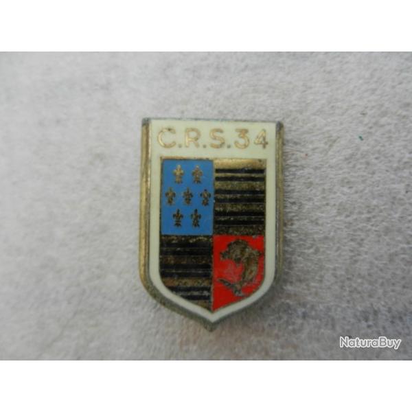 insigne de poitrine CRS n 34 Police Nationale