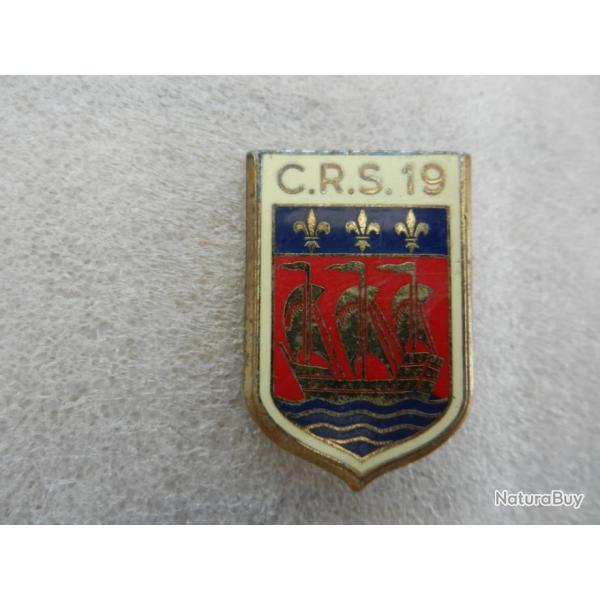 insigne de poitrine CRS n 19 Police Nationale