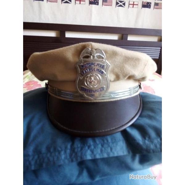 LOT, CASQUETTE  MOTARD POLICE MONTANA USA, WESTERN
