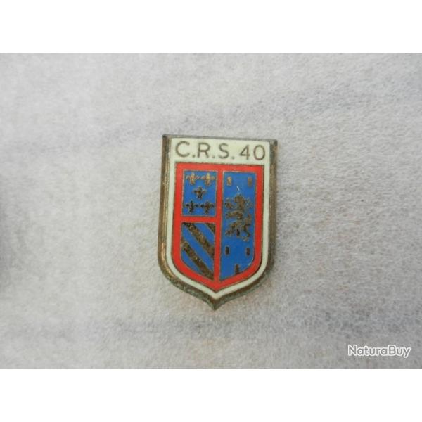 insigne de poitrine CRS n�40 Police Nationale