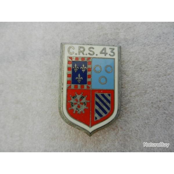 insigne de poitrine CRS n�43 Police Nationale