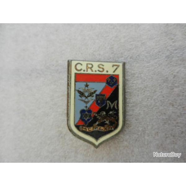 insigne de poitrine CRS n�7 Police Nationale