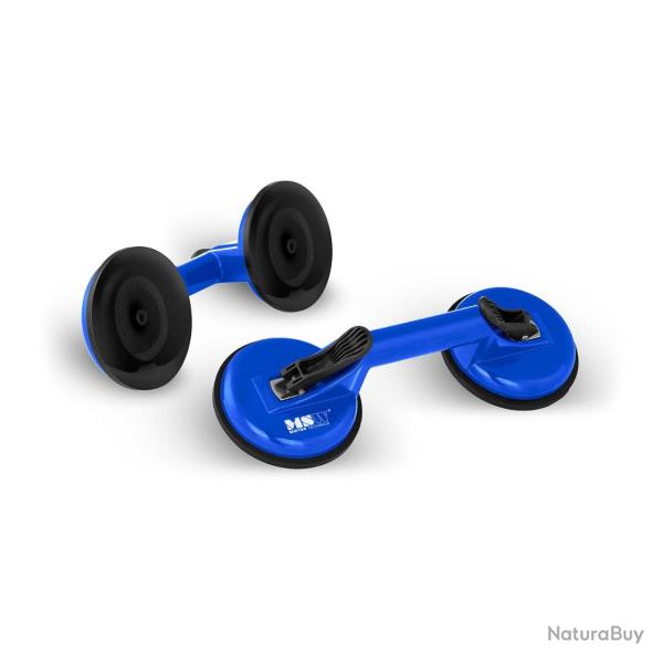 Ventouses de levage 100 kg doubles 2 unit�s aluminium bleu 14_0003904