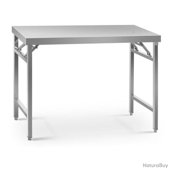 Table de travail pliante 70 x 120 cm capacit� de 215 kg acier inoxydable 14_0003710