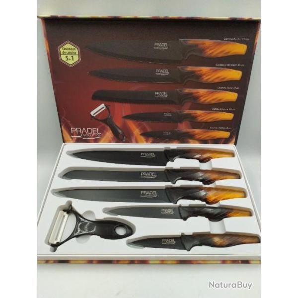 Coffret couteaux PRADEL couteau de cuisine table - Acier kl2iry