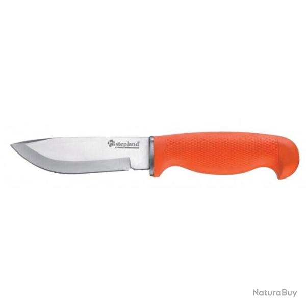 COUTEAU STEPLAND MANCHE GOMME ORANGE ACIER 420 (015075)