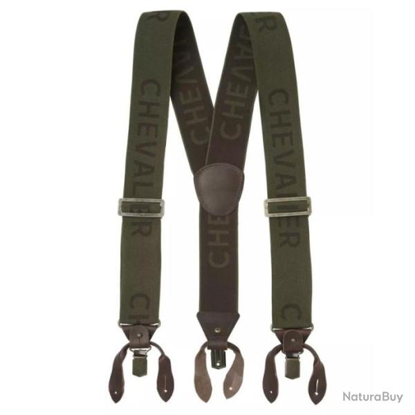 BRETELLES CHEVALIER PINCES / BOUTONS (DARK GREEN) (016920)