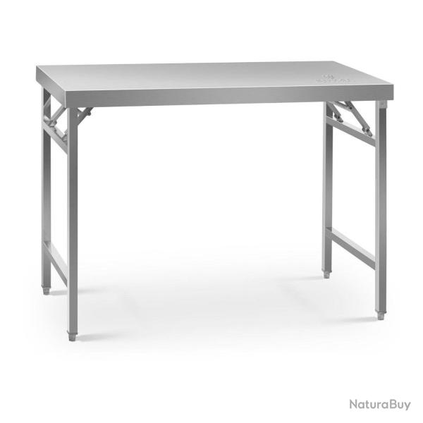 Table de travail pliante acier inoxydable 60 x 120 cm capacit� de 210 kg 14_0003708
