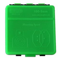 Boîte de rangement 100 cartouches cal. 380 / 9mm / 7.65mm - Verte