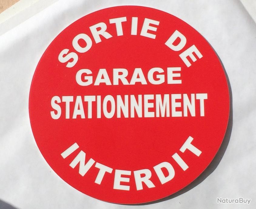 Panneau Autocollant "SORTIE PARKING GARAGE" 30x30 Cm - Signalétique Interdiction Stationnement - Neuf