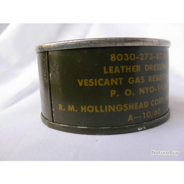 WW2/POSTWAR BOITE A GRAISSE POUR PROTECTION CHAUSSURES AMRICAINES NEUVES DE STOCK 3