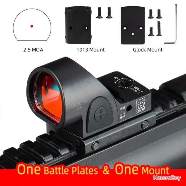 FLY SHARK -Mini RMR SRO Red Dot Scope Sight 2.5 moa, LIVRAISON GRATUITE!!