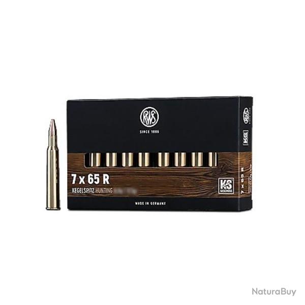 Munitions RWS calibre 7X65R KS Pointe conique 162gr - 10.5g x20