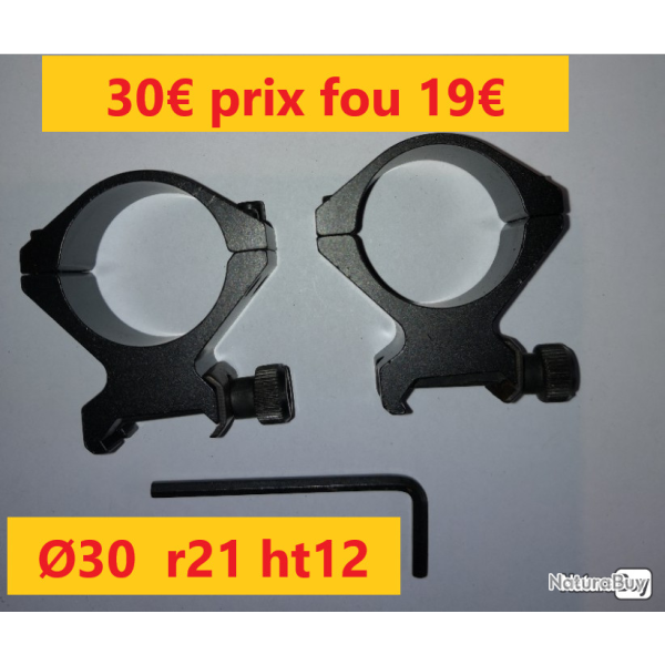 COLLIERS DE � 30 MONTAGE RAIL 21 MM HT 12    3505