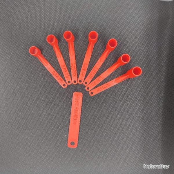 Lot dosettes pour poudre noire de 0,8  2 grammes avec araseuse offerte !