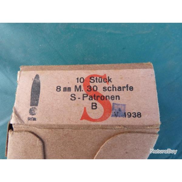 BOITE DE CARTOUCHES 8.56R DE 1938