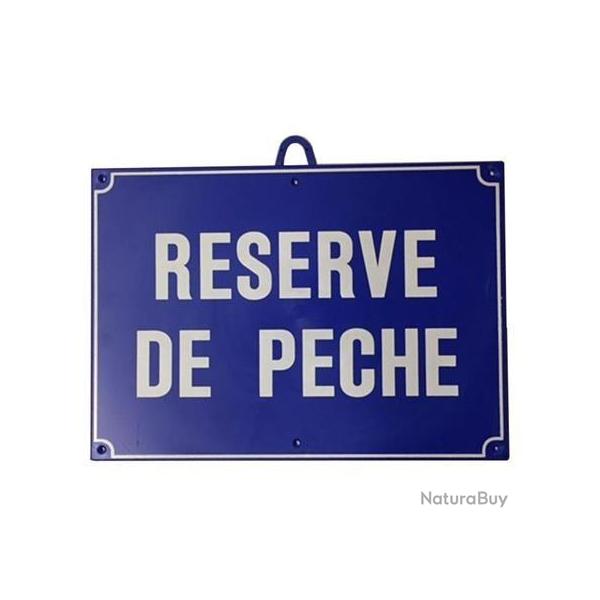 PANNEAU ''R�SERVE DE PECHE'' 28 X 20 CM BLEU