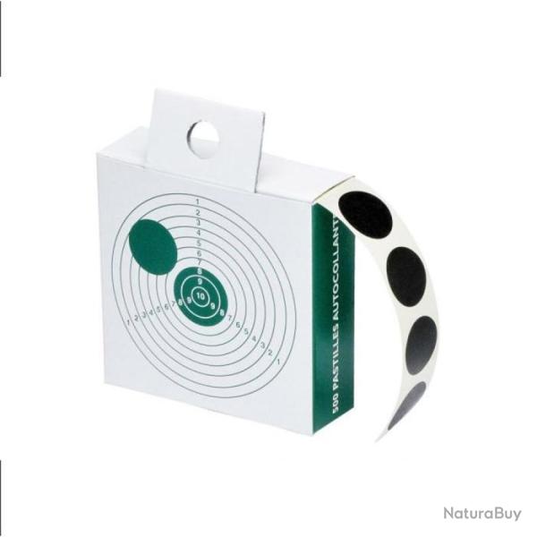 Gommettes Januel Boite de 500 - Diam. 19 Blanc - Noir