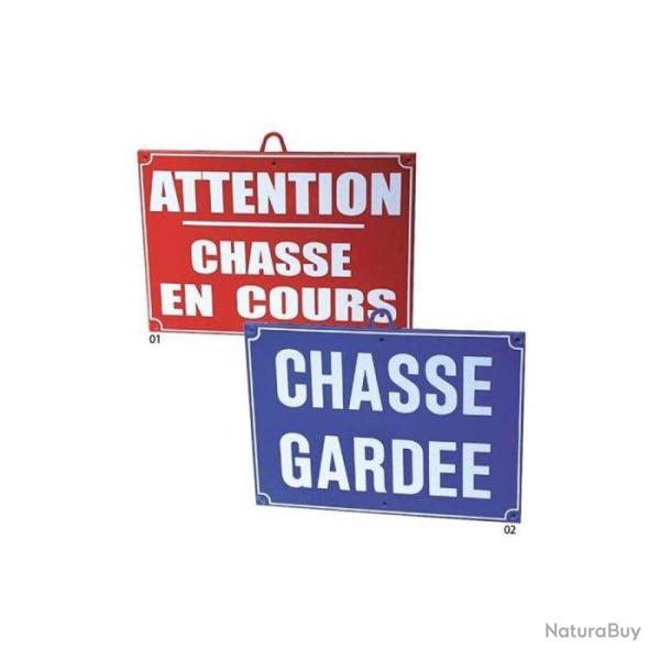 Panneau de signalisation Januel Chasse en cours rouge - 28 x 20 cm De