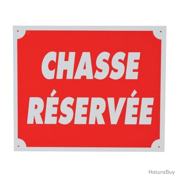 Panneau de signalisation Januel Chasse r�serv�e - Alu